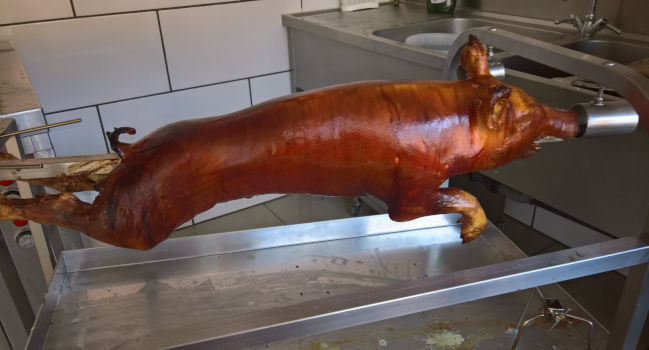 Cochon de lait tout beau, tout chaud !